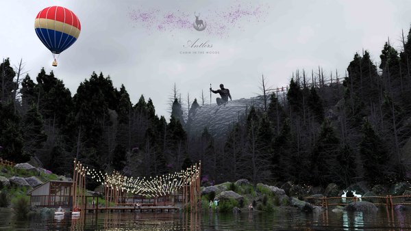 A N T L E R S - cabin in the woods