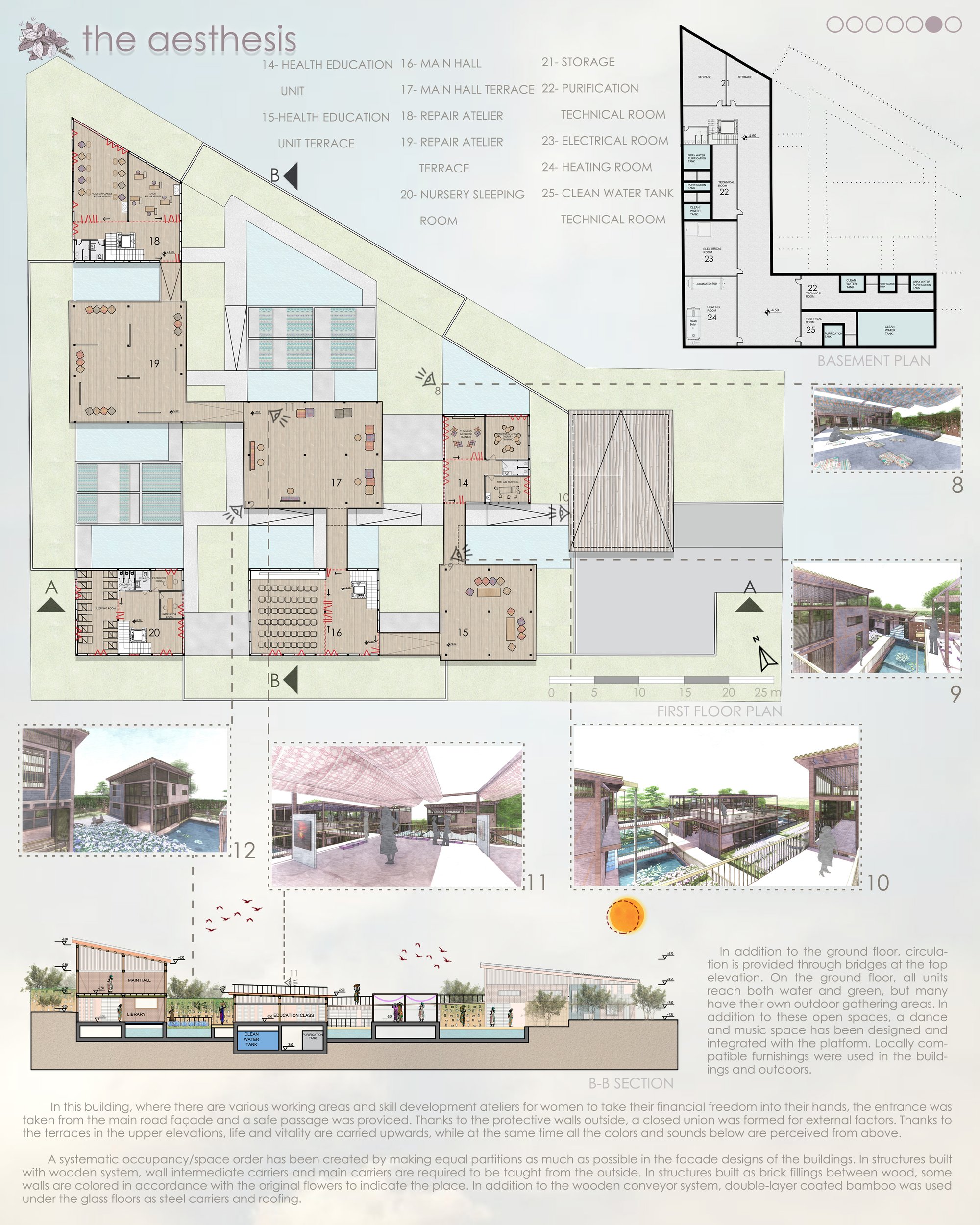 FIRST FLOOR AND BASEMENT FLOOR PLANS