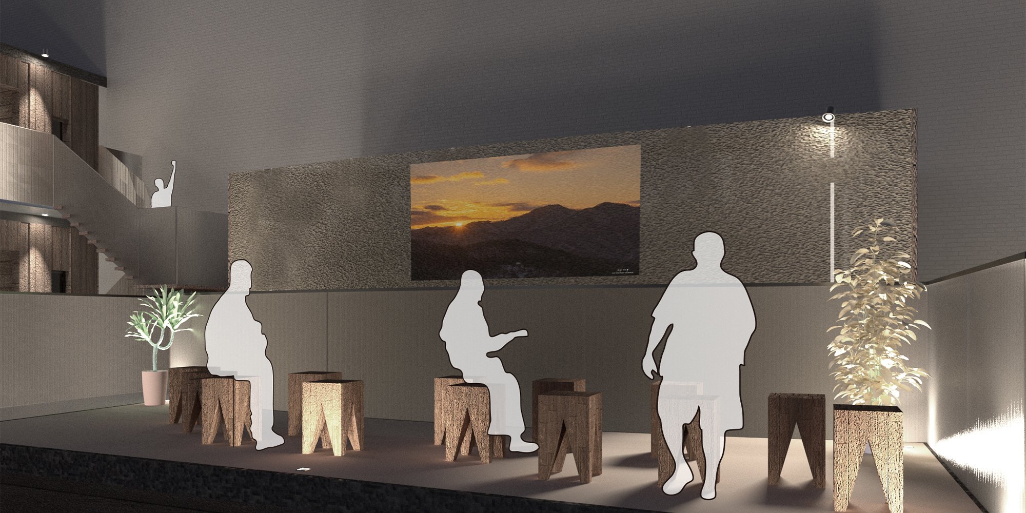 Outside Wall as a Projection Wall