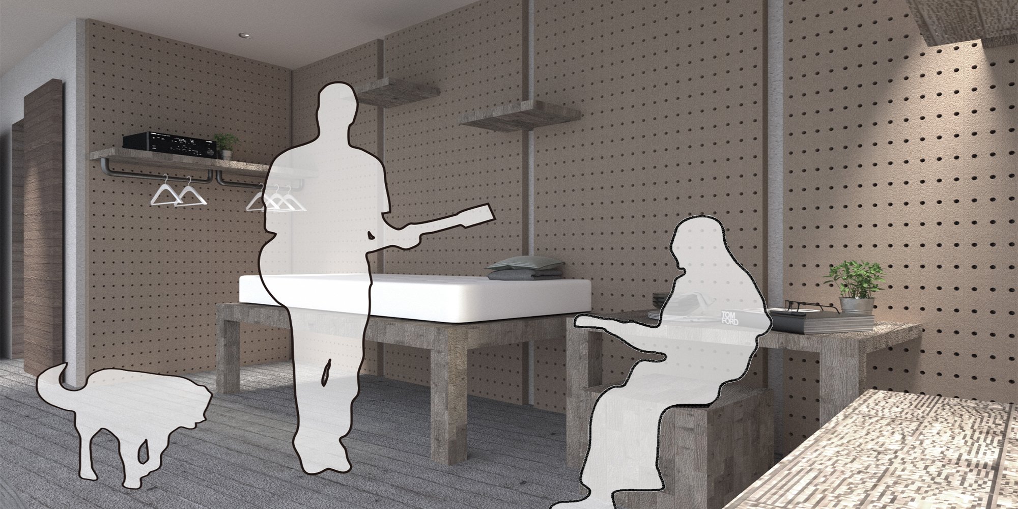 The interior of a living unit