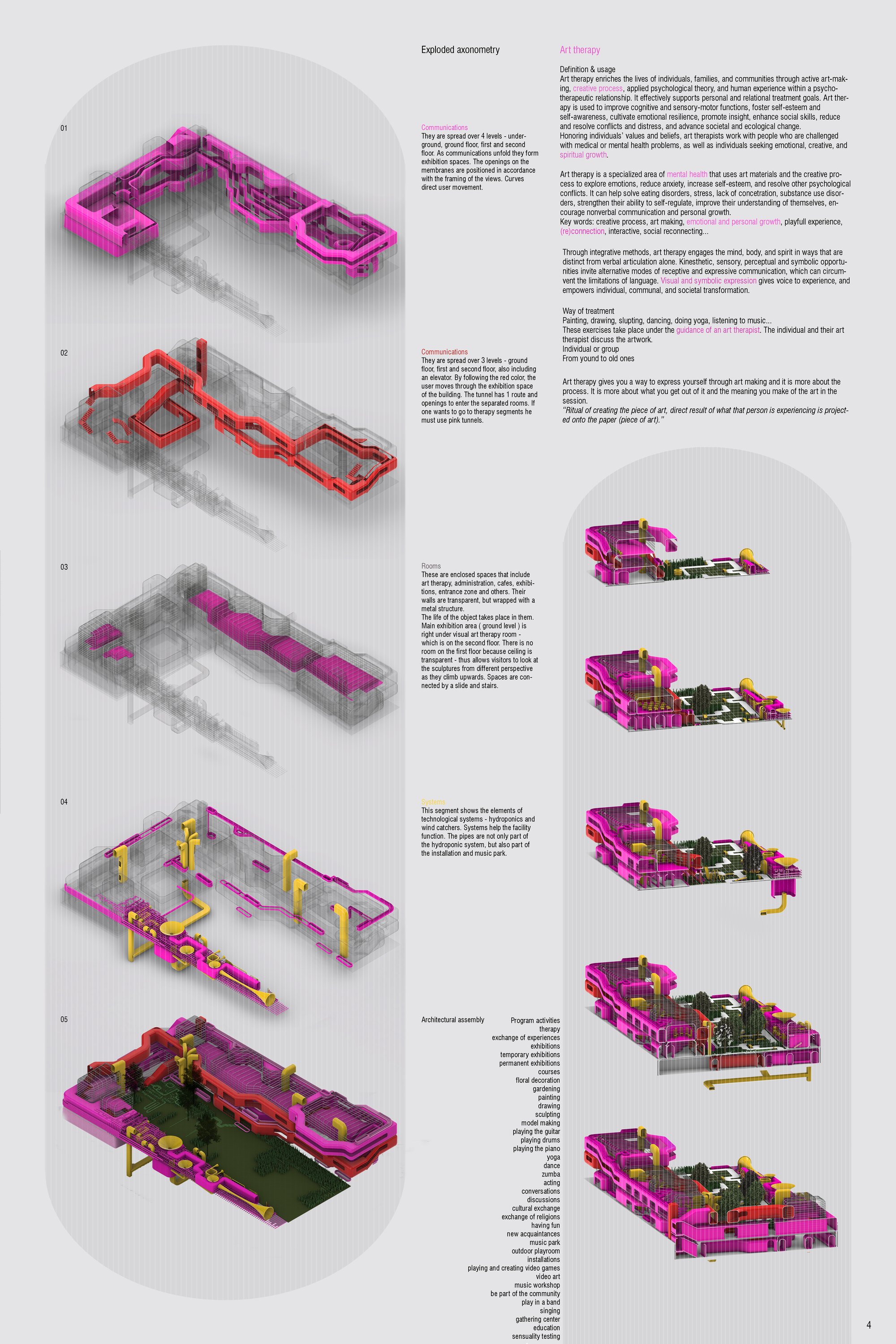 Program and exploded axonometry