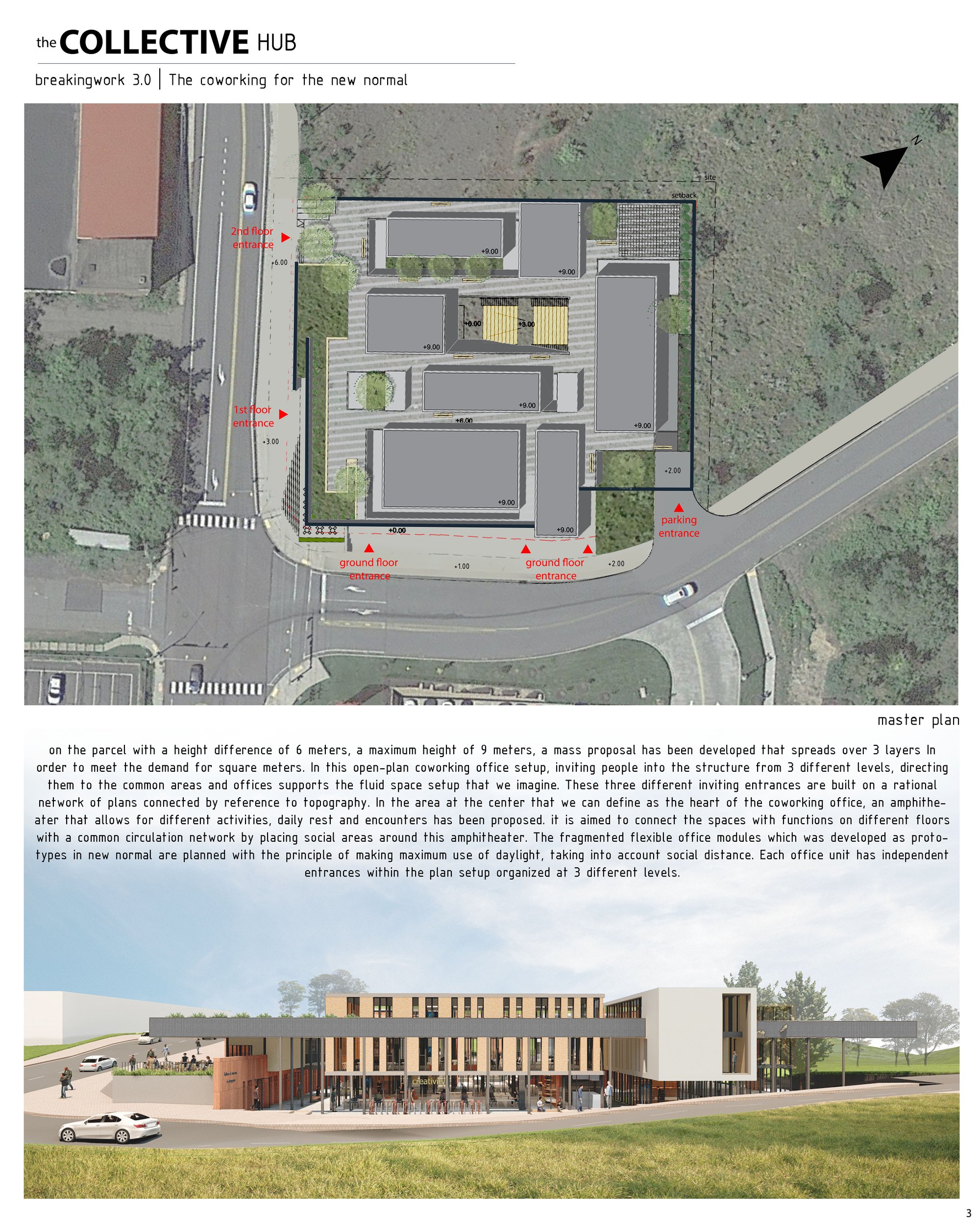 Site plan & Outdoor Render