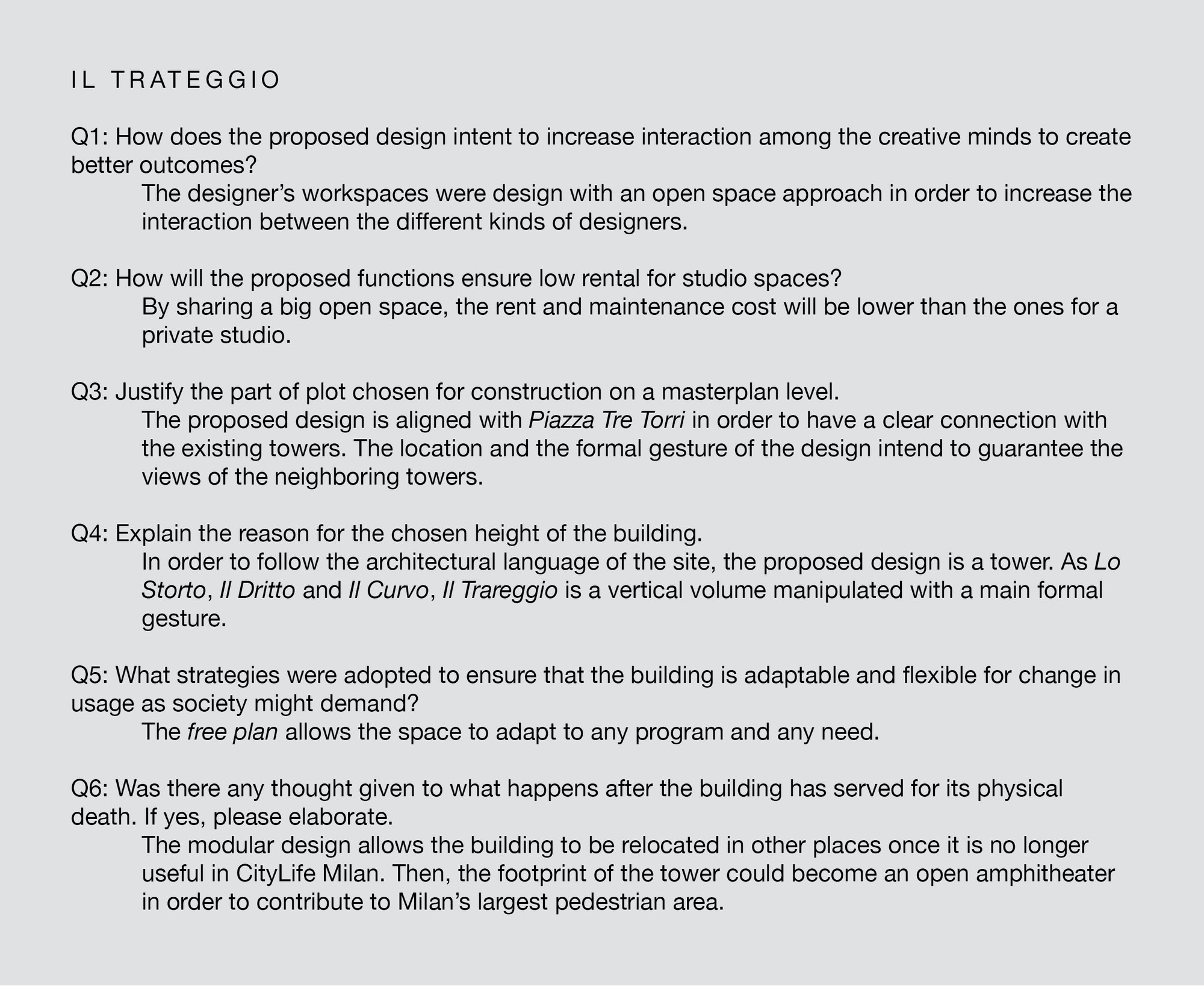 IL TRATEGGIO - FAQ