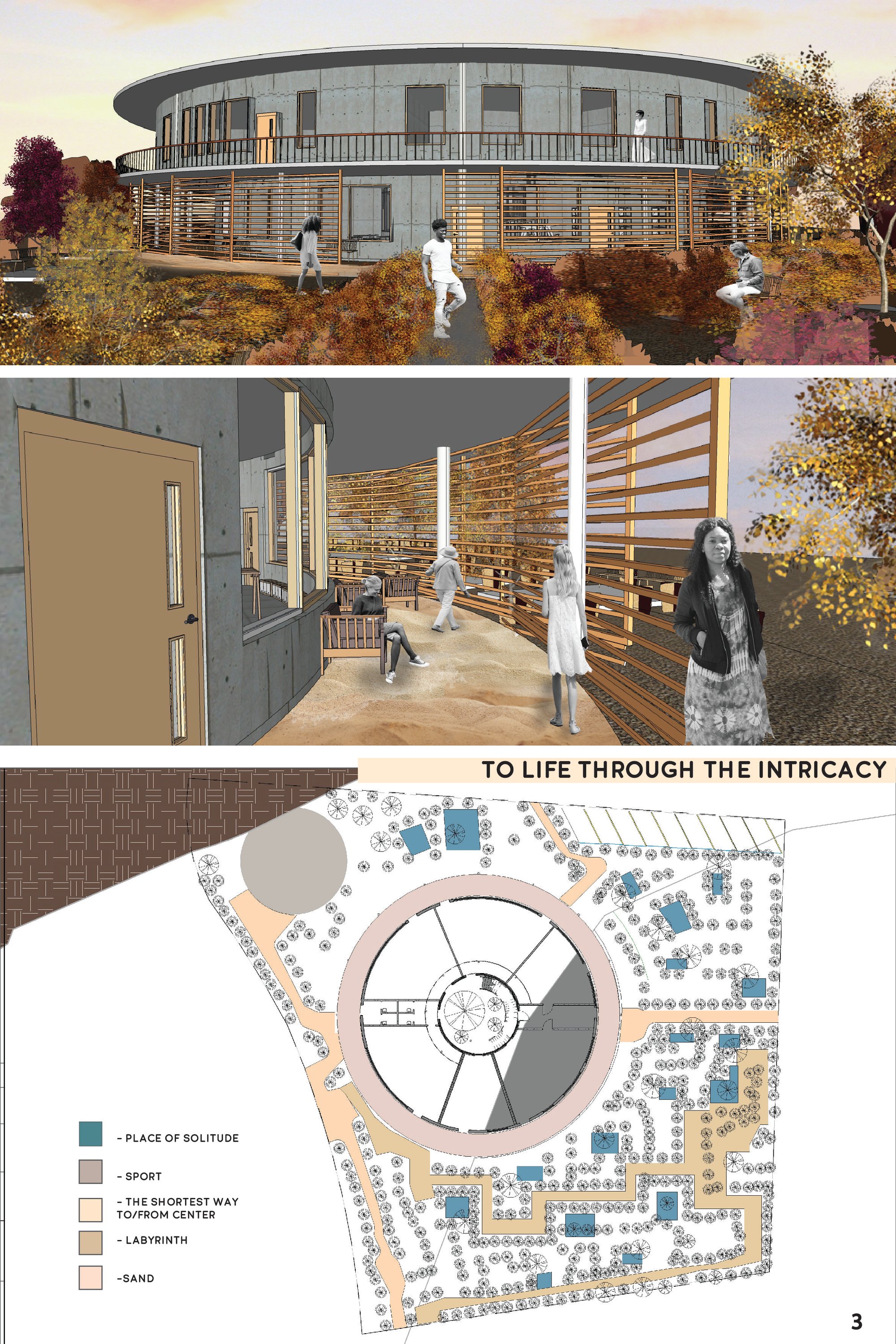 3 sheet. Master plan and 3D