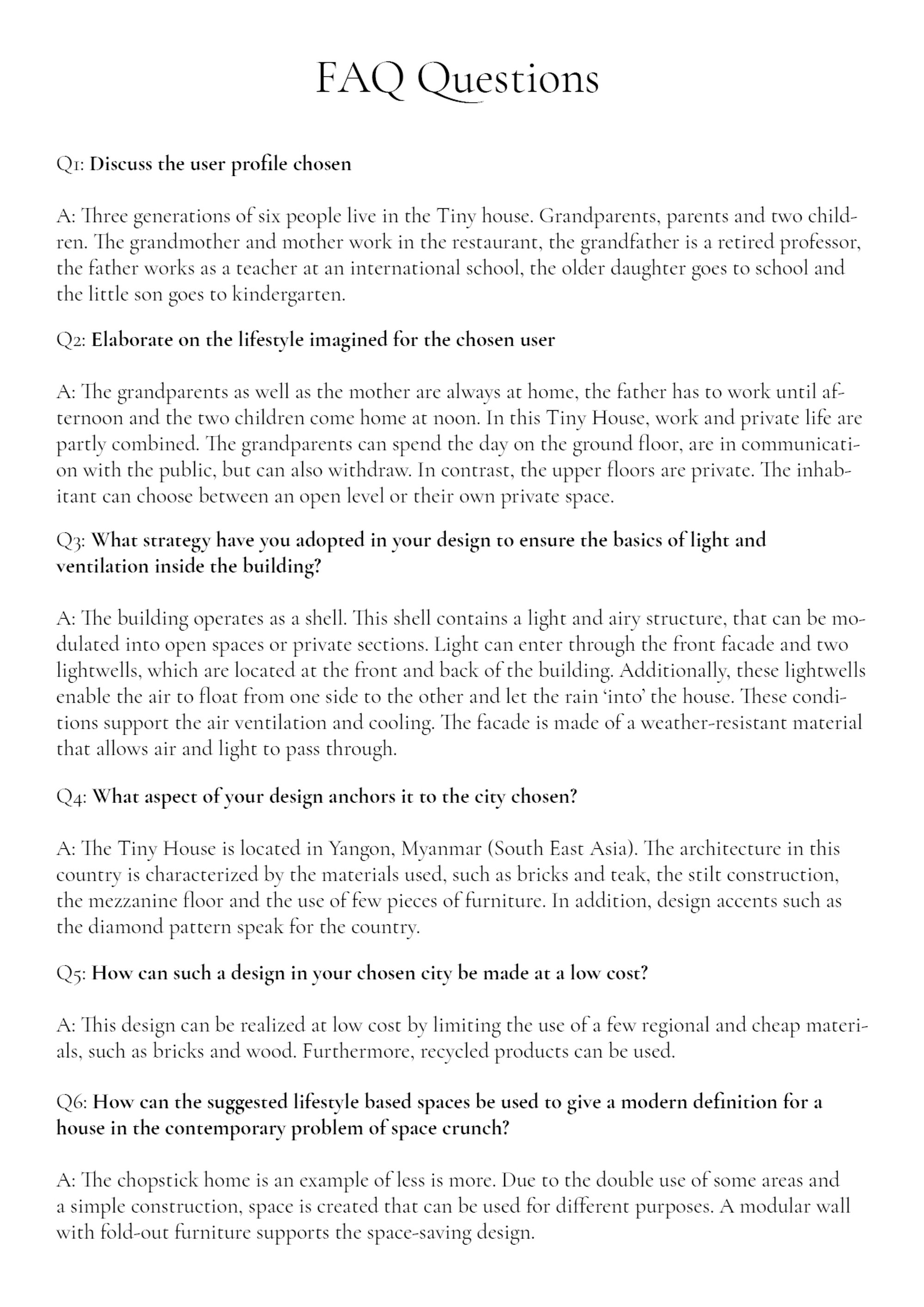FAQ Questions