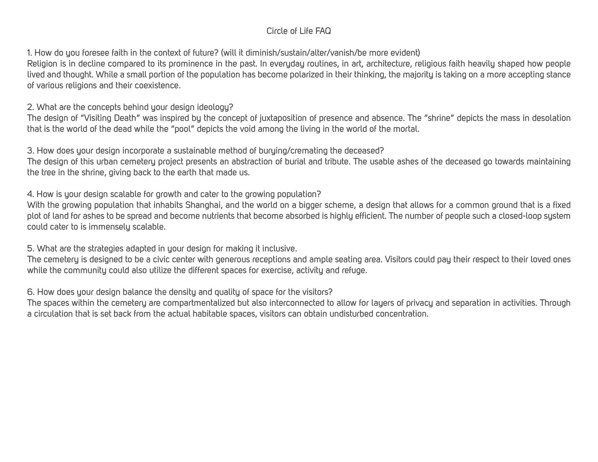 FAQ Sheet