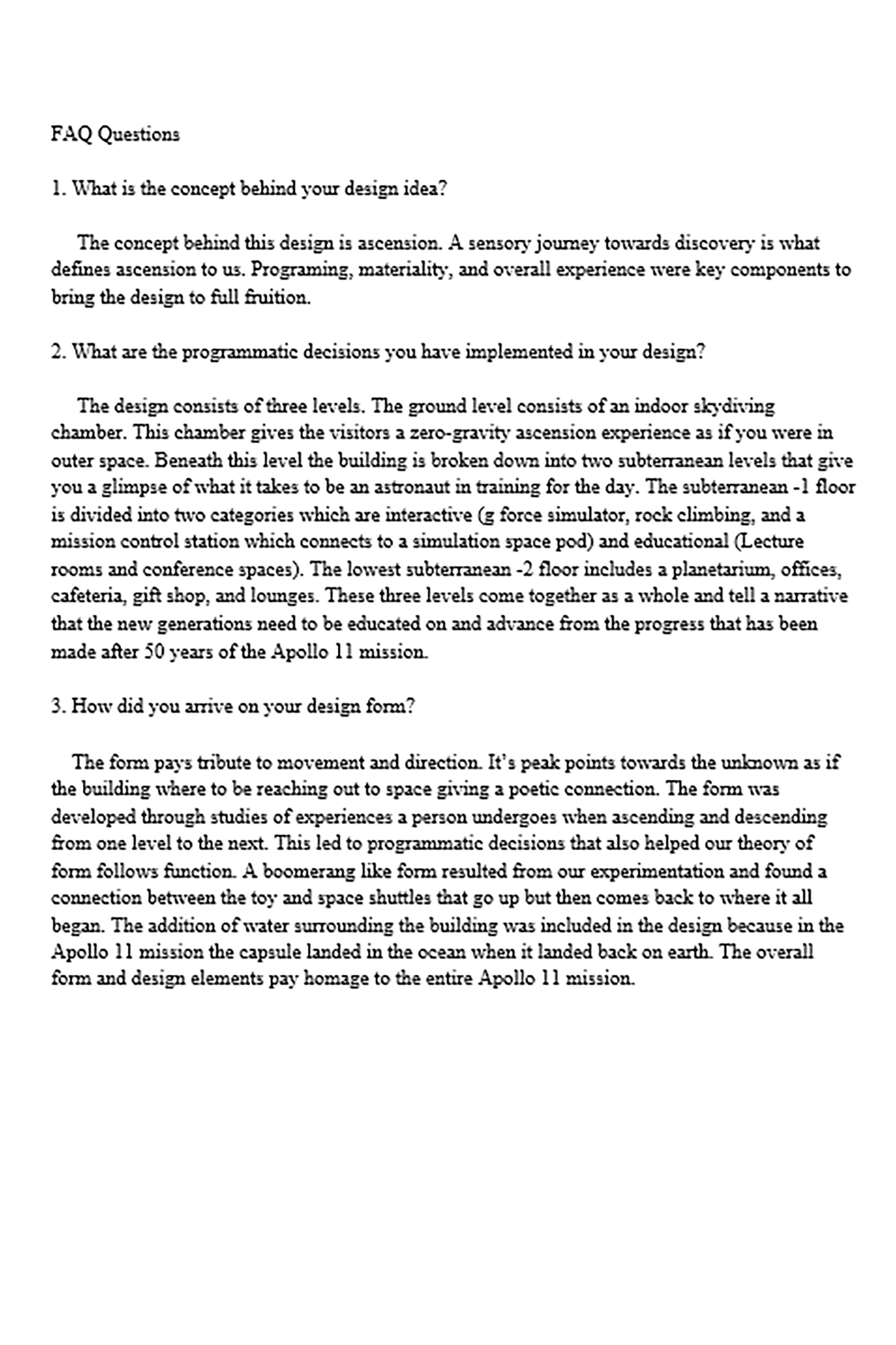 FAQ Questions 1-3