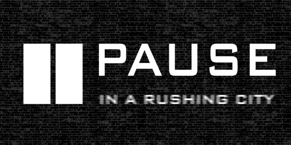 Pause in a rushing city