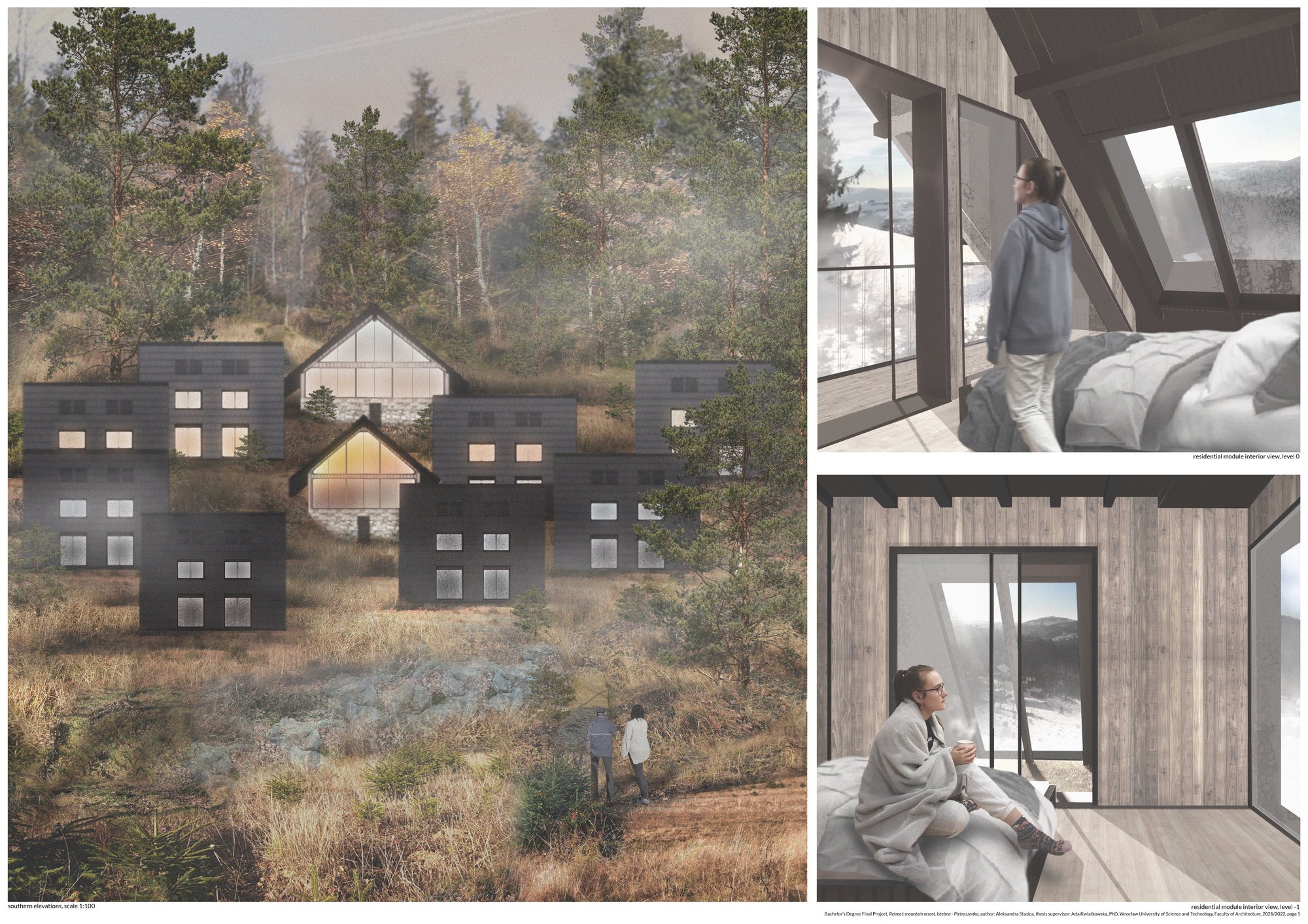 Elevations and interiors