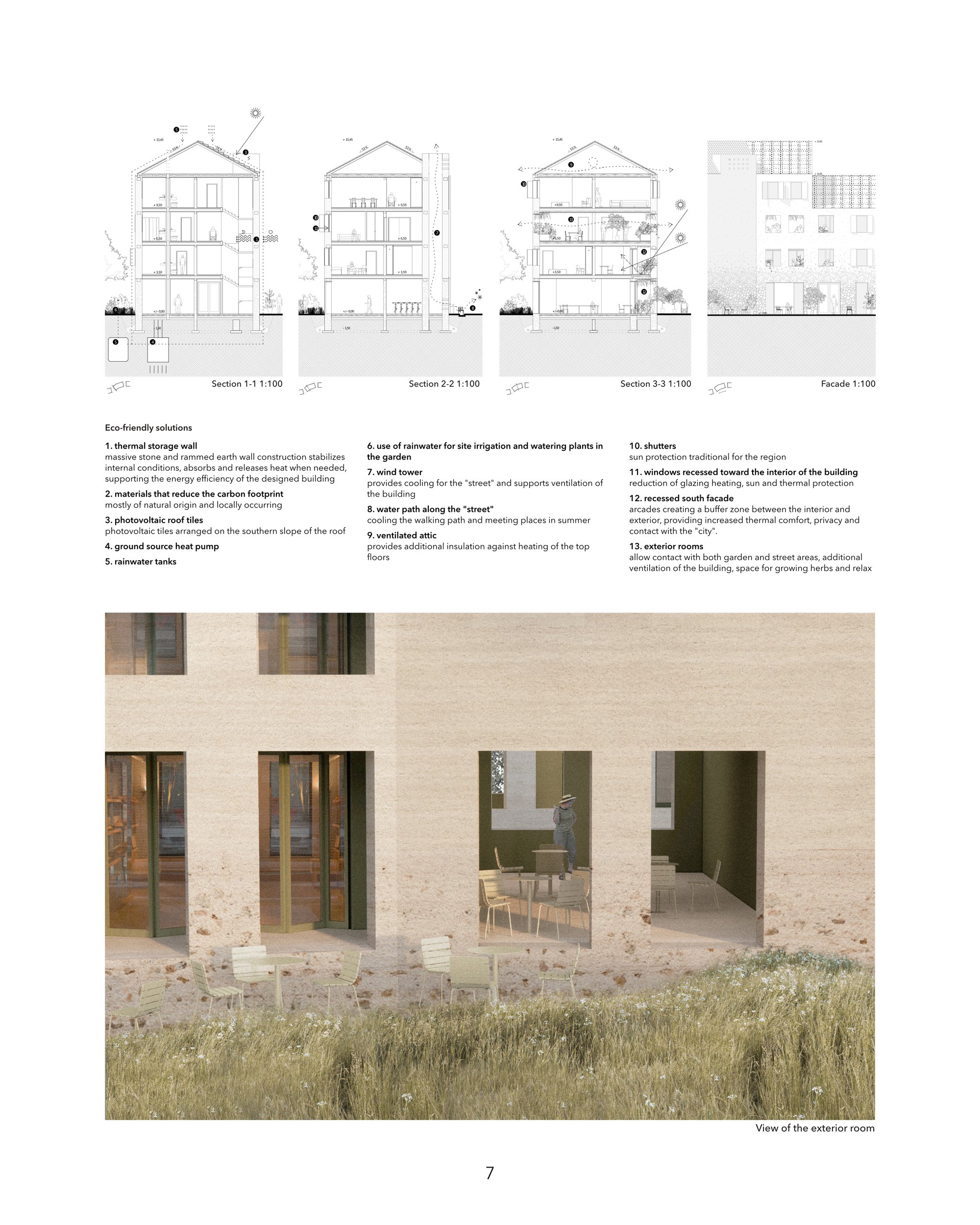 Sections and eco-friendly solutions