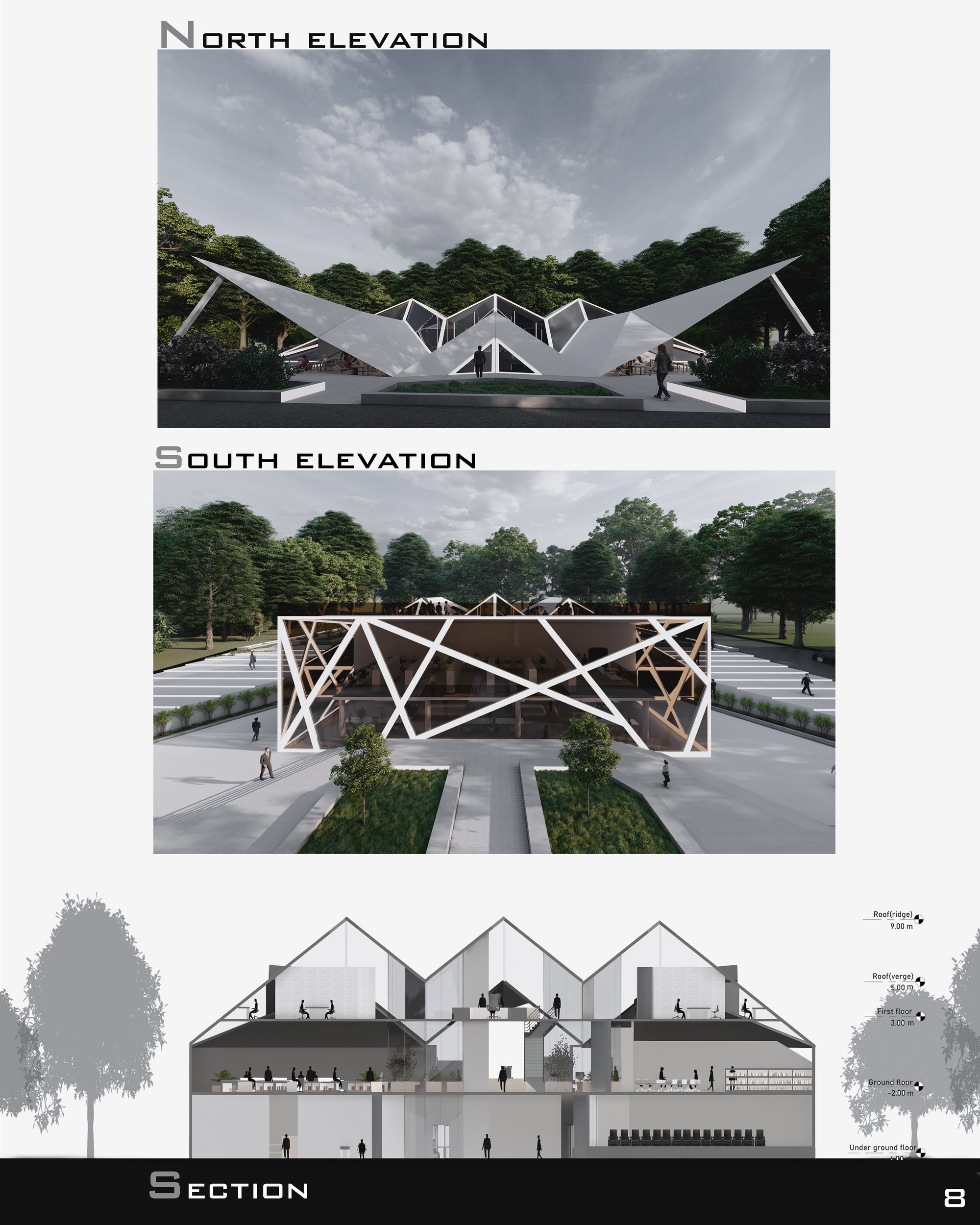 no.8- Elevations & Section