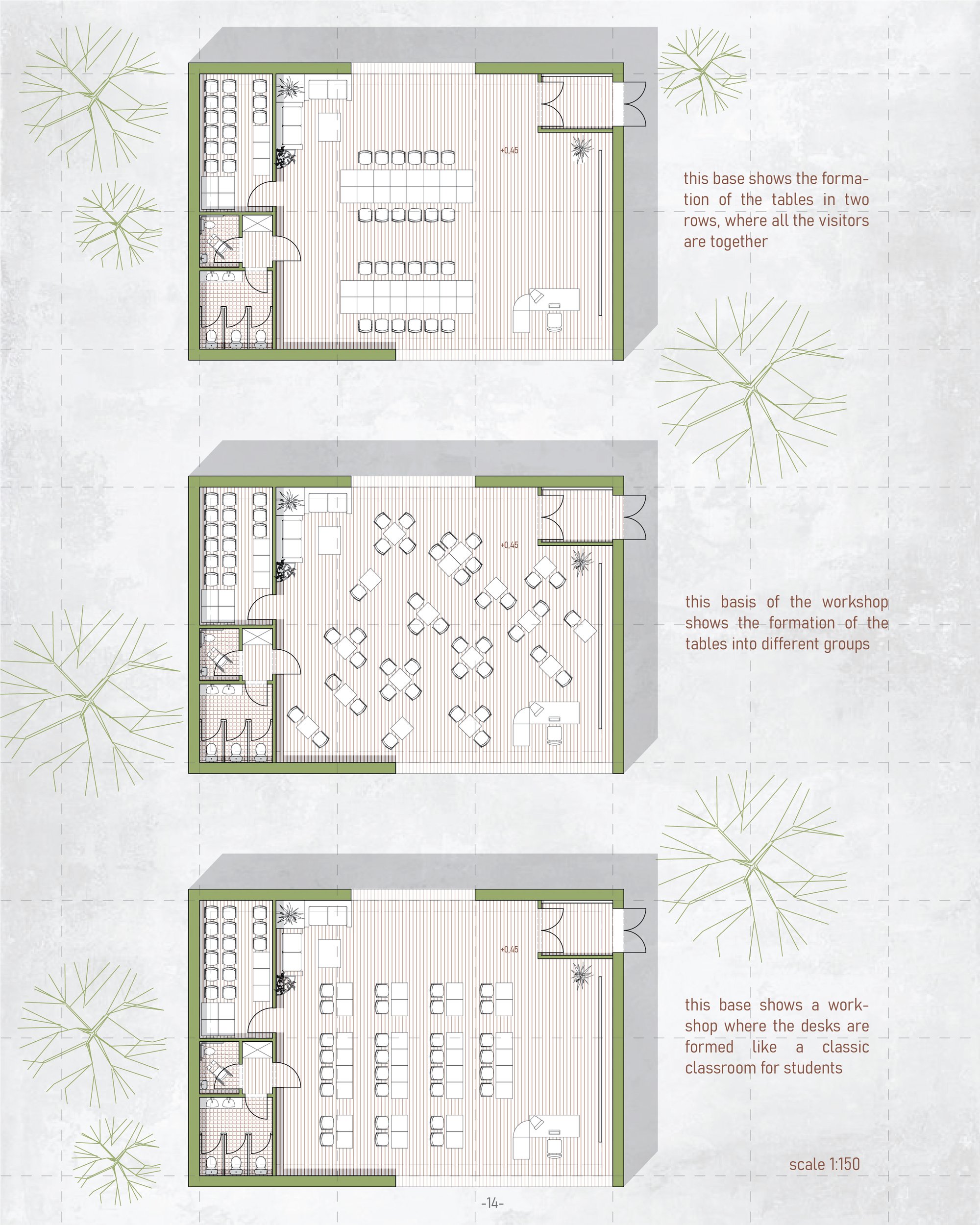 floor plan of the workshops