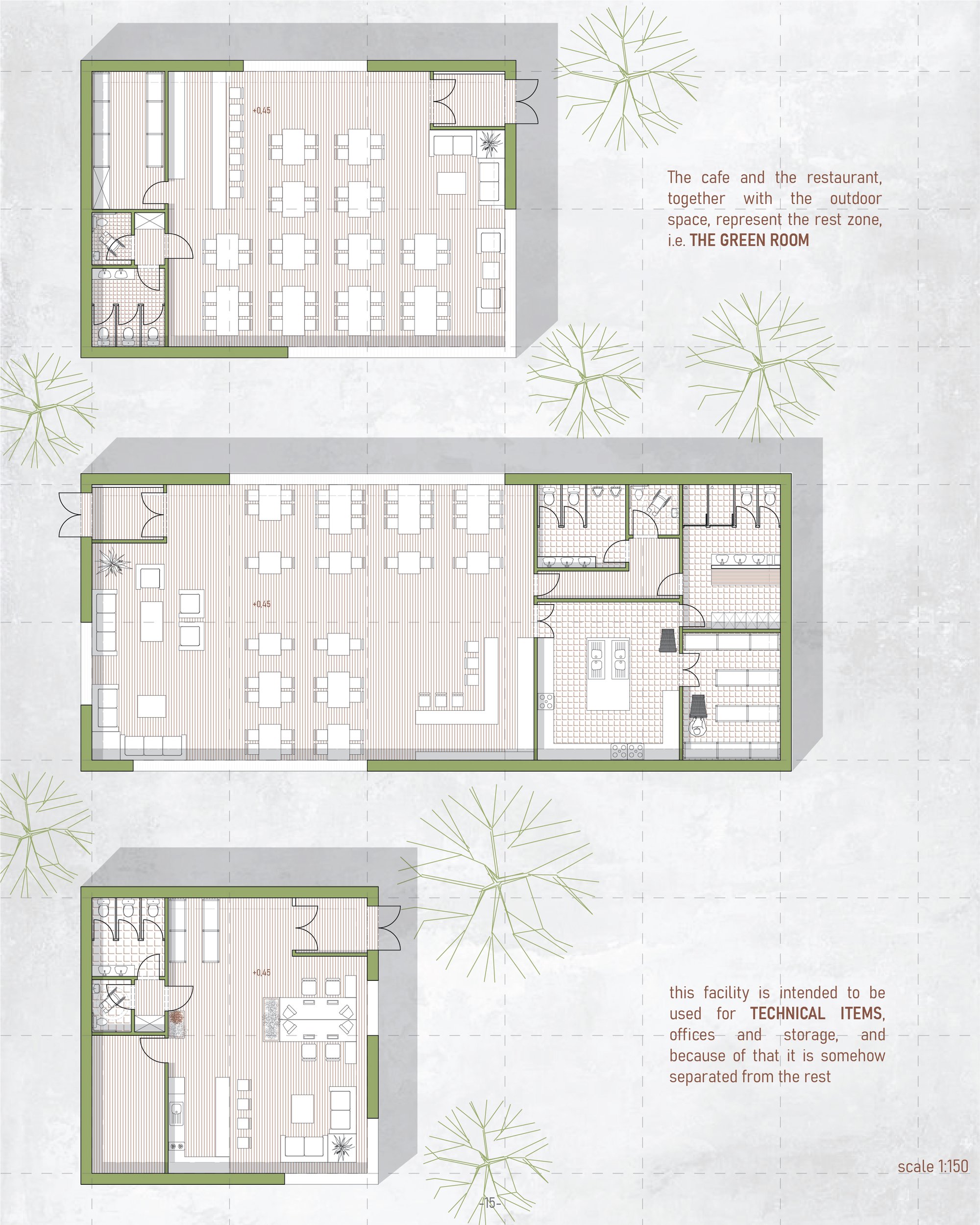 floor plan of the green room