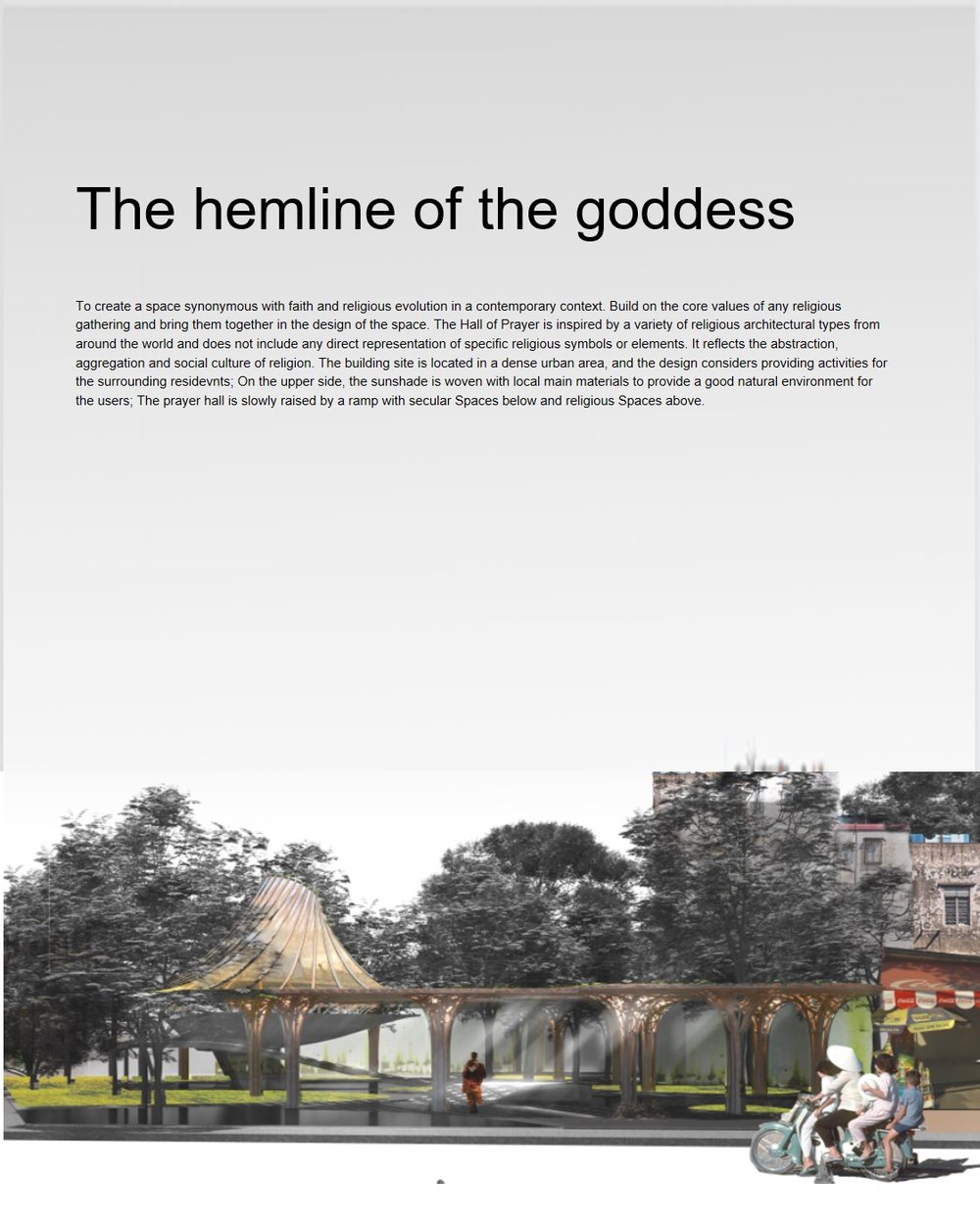 The hemline of the goddess