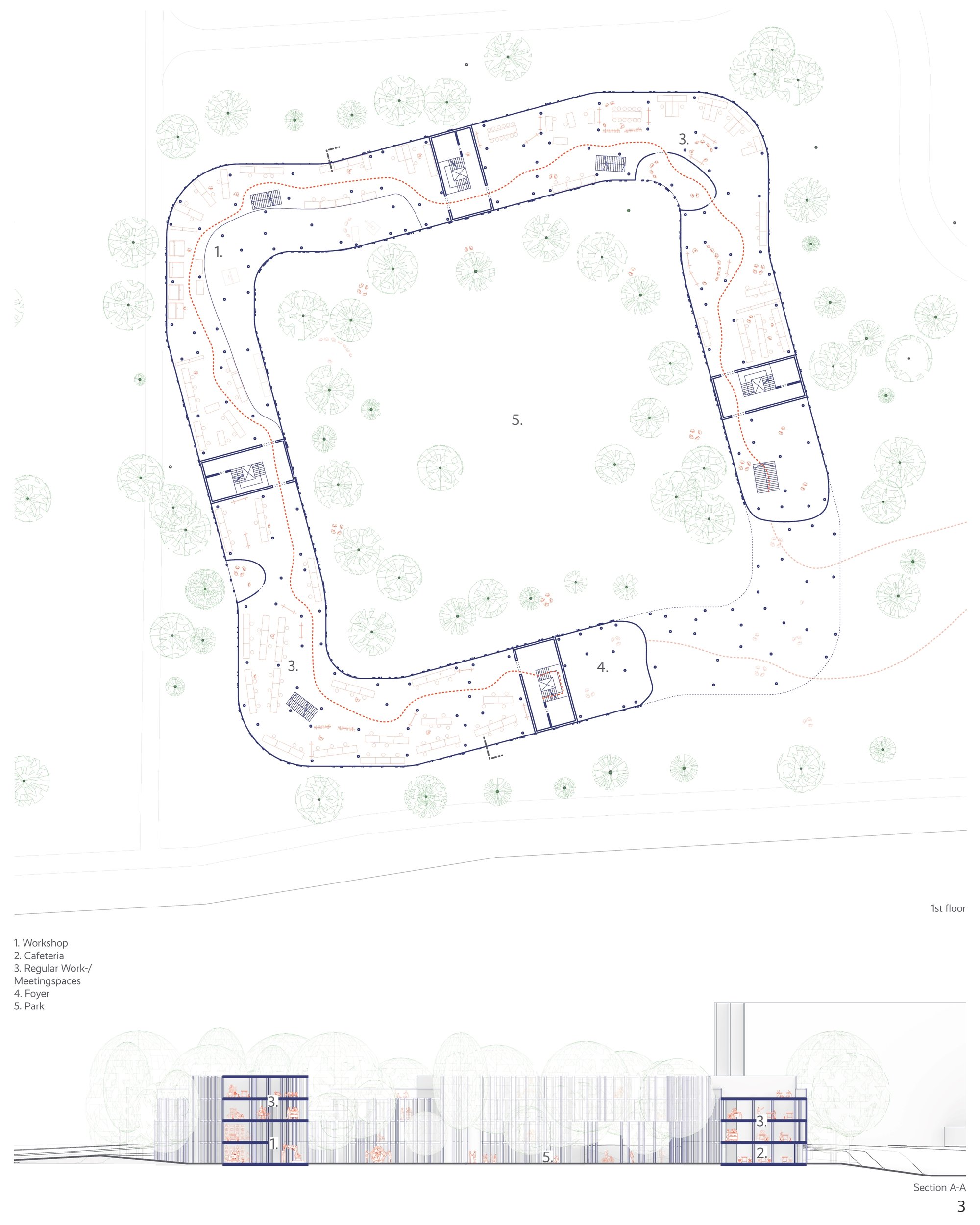 Floorplan and section