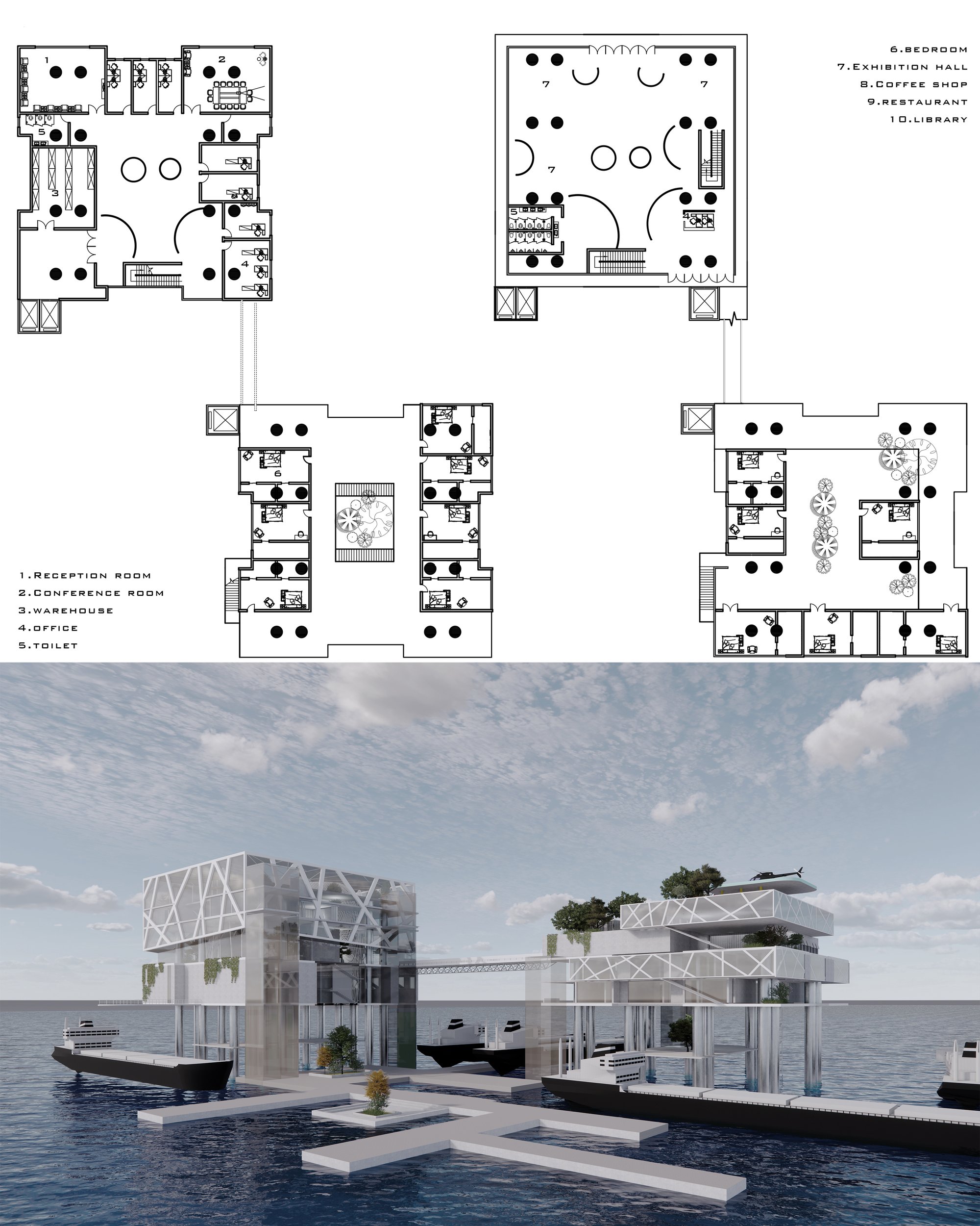 Floor plan and effect drawing