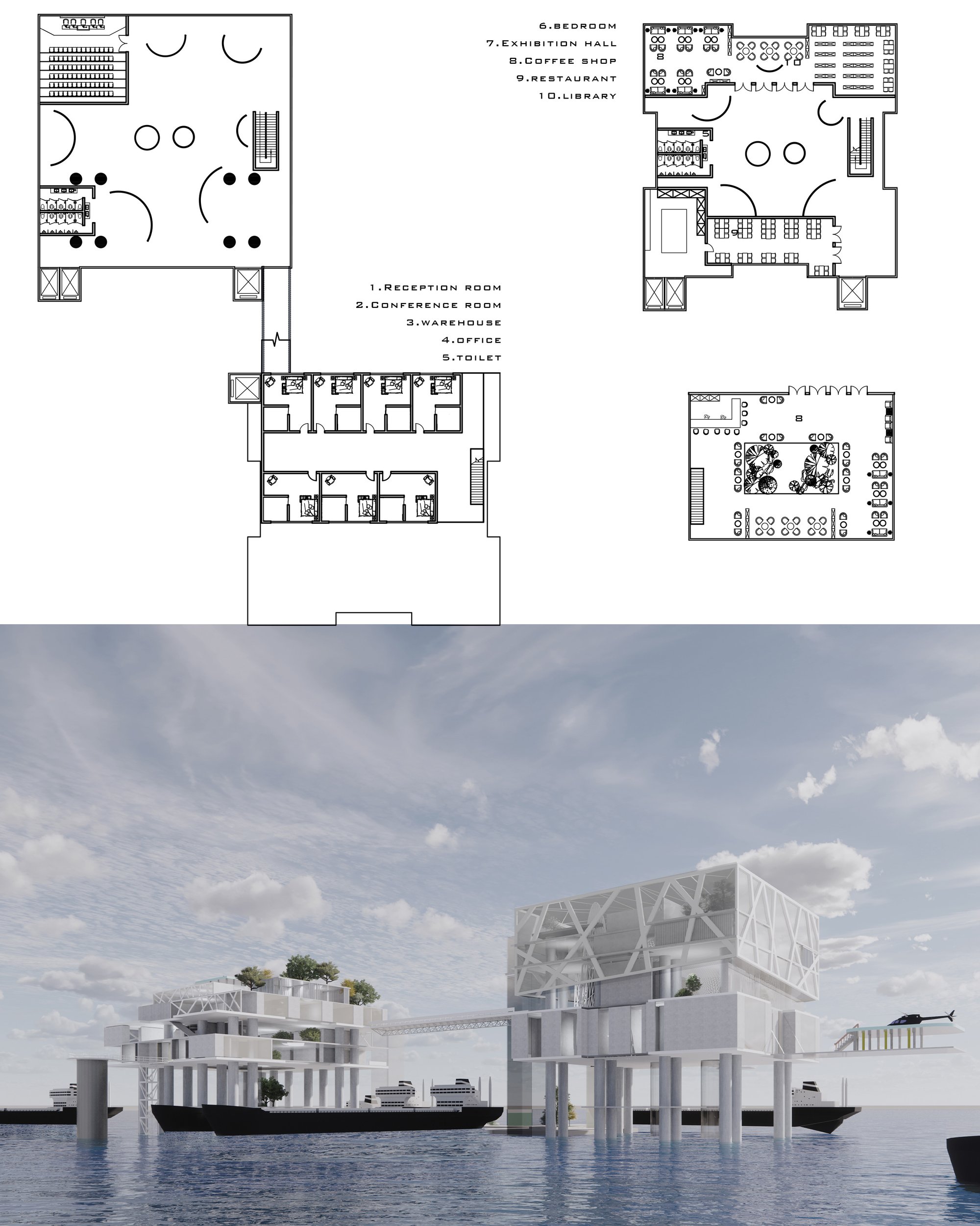 Floor plan and effect drawing