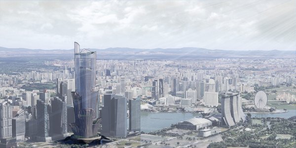 RainFlowTower_Urban Water Circulation Skyscraper