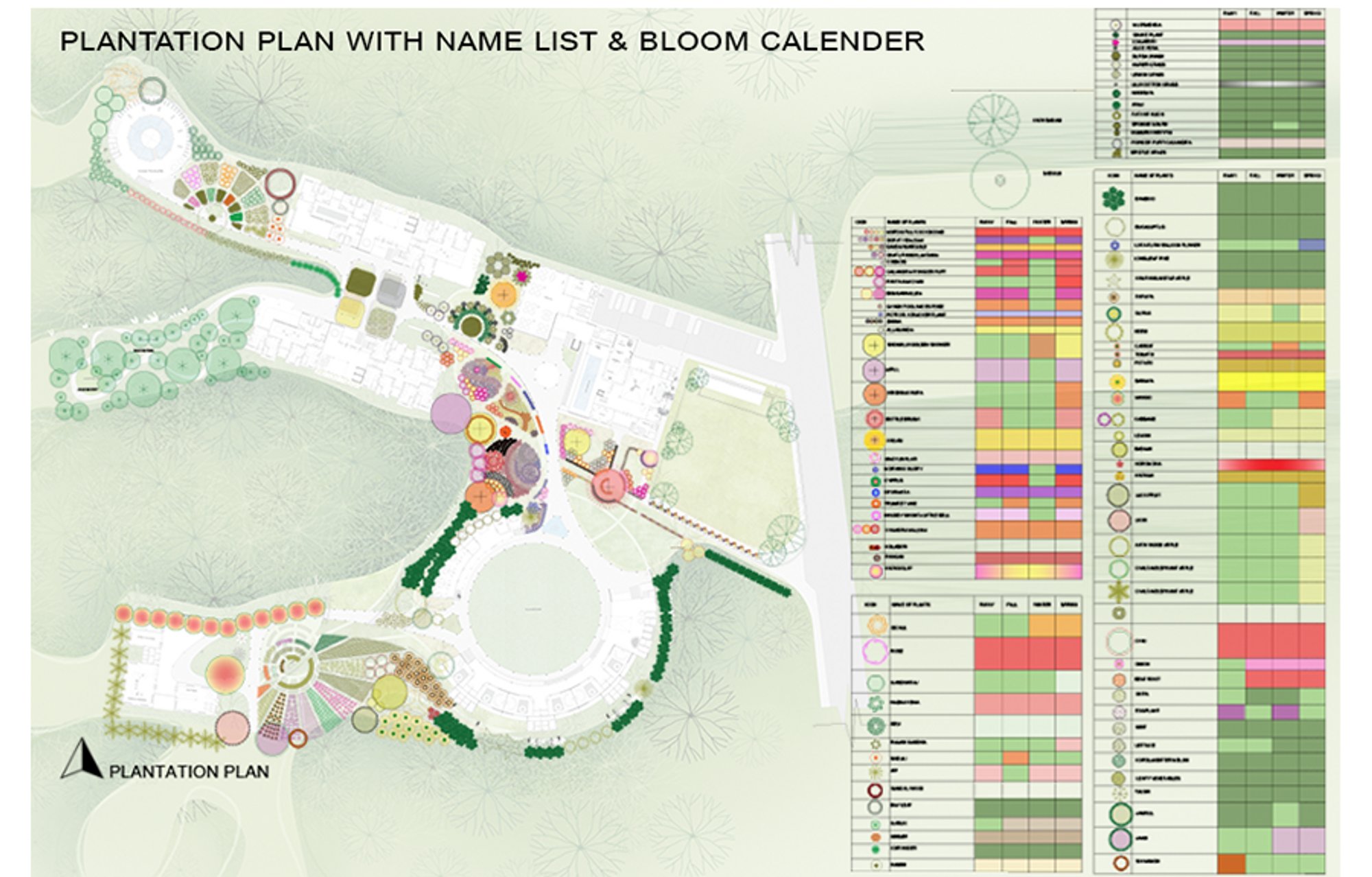 Plantation Plan with Bloom Calender