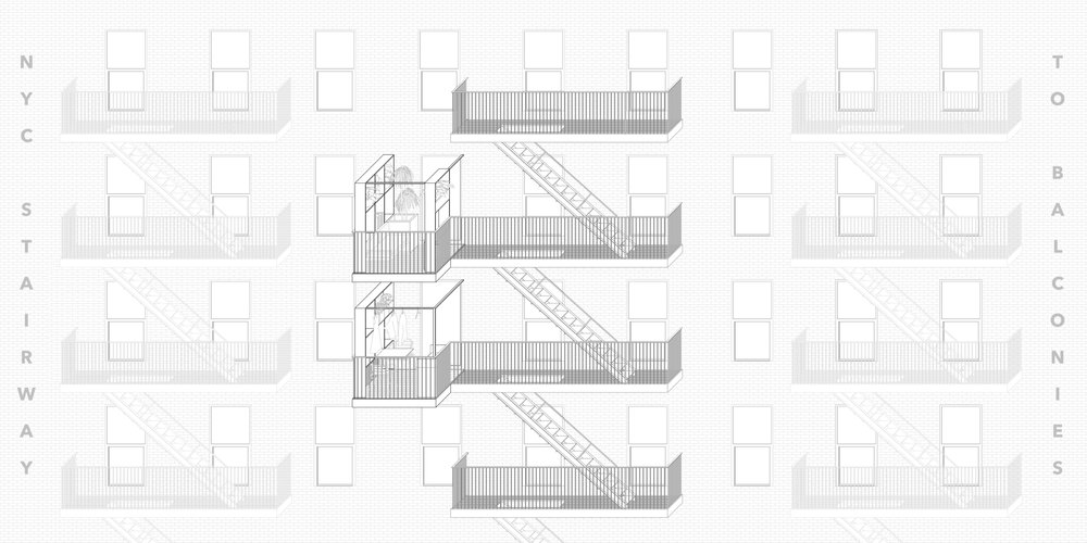 NYC Stairway to Balconies