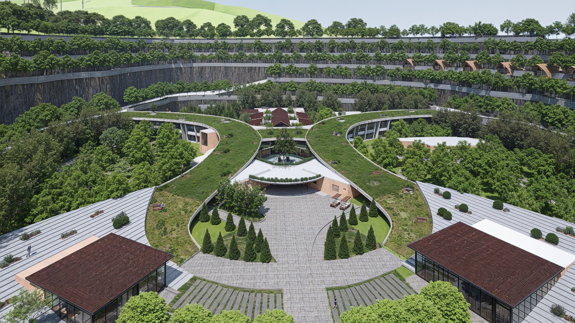 Brownfield redevelopment of an abandoned stone quarry to an ayurvedic wellness center