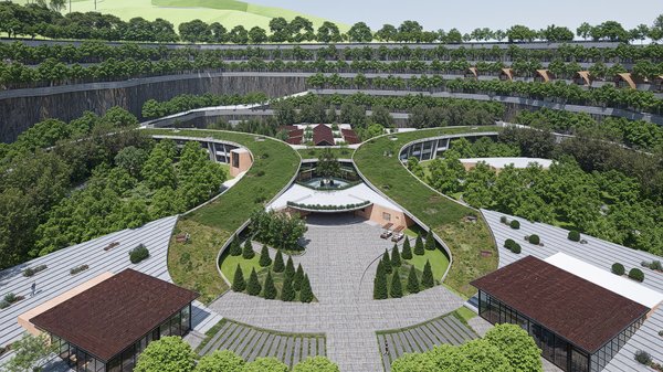 Brownfield redevelopment of an abandoned stone quarry to an ayurvedic wellness center