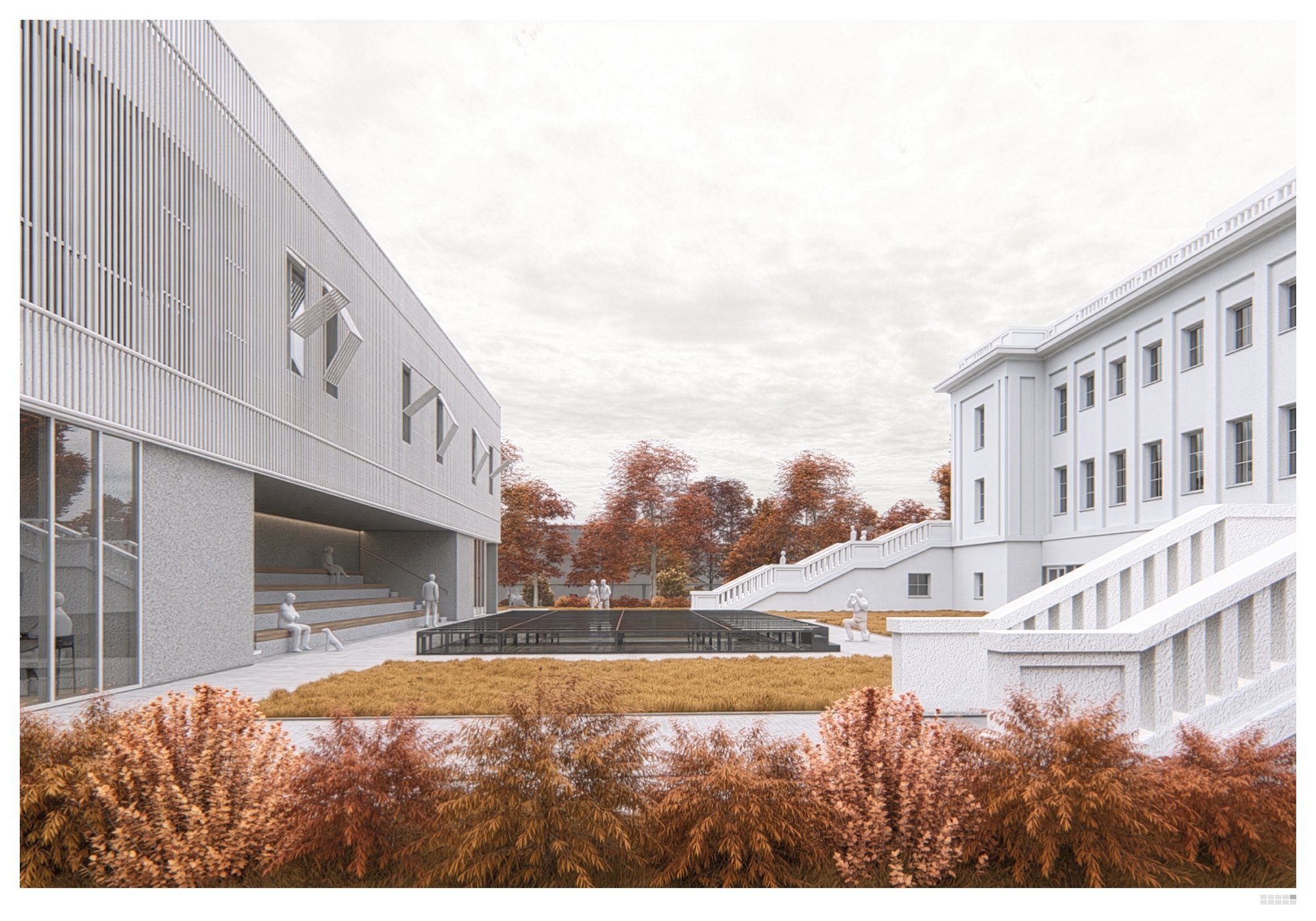 Rendering of the project from the north-east perspective
