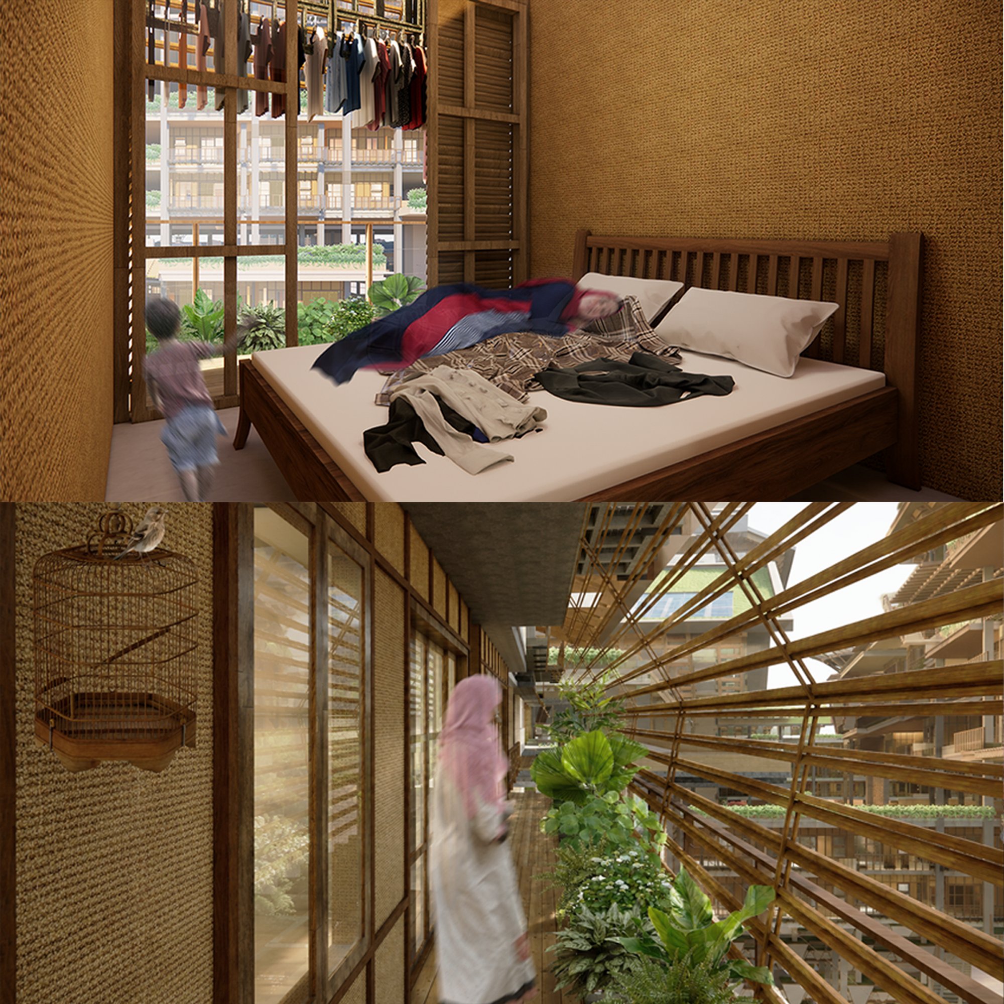 Bedroom and Farming Balconies