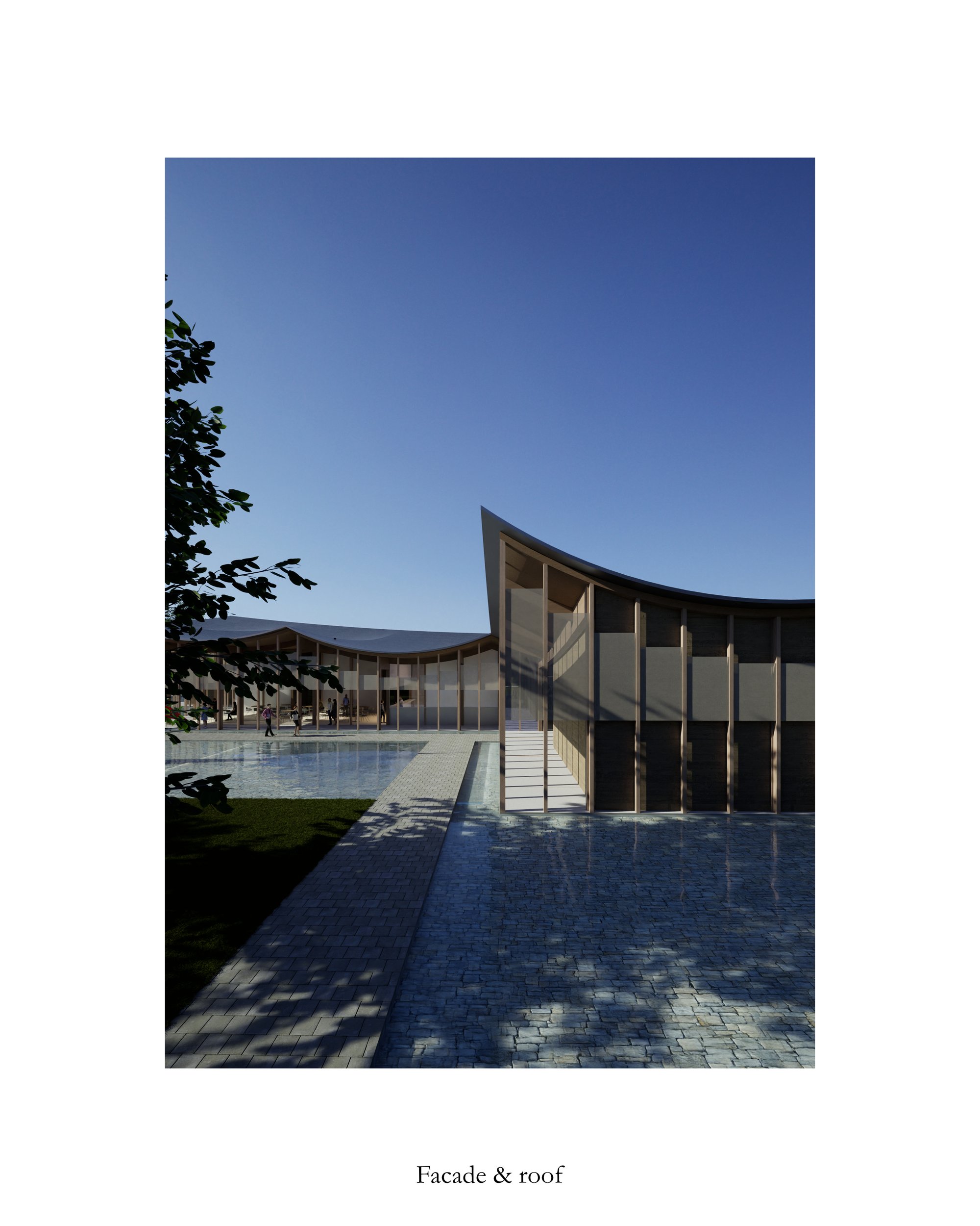 Entrance view - Facade & Roof