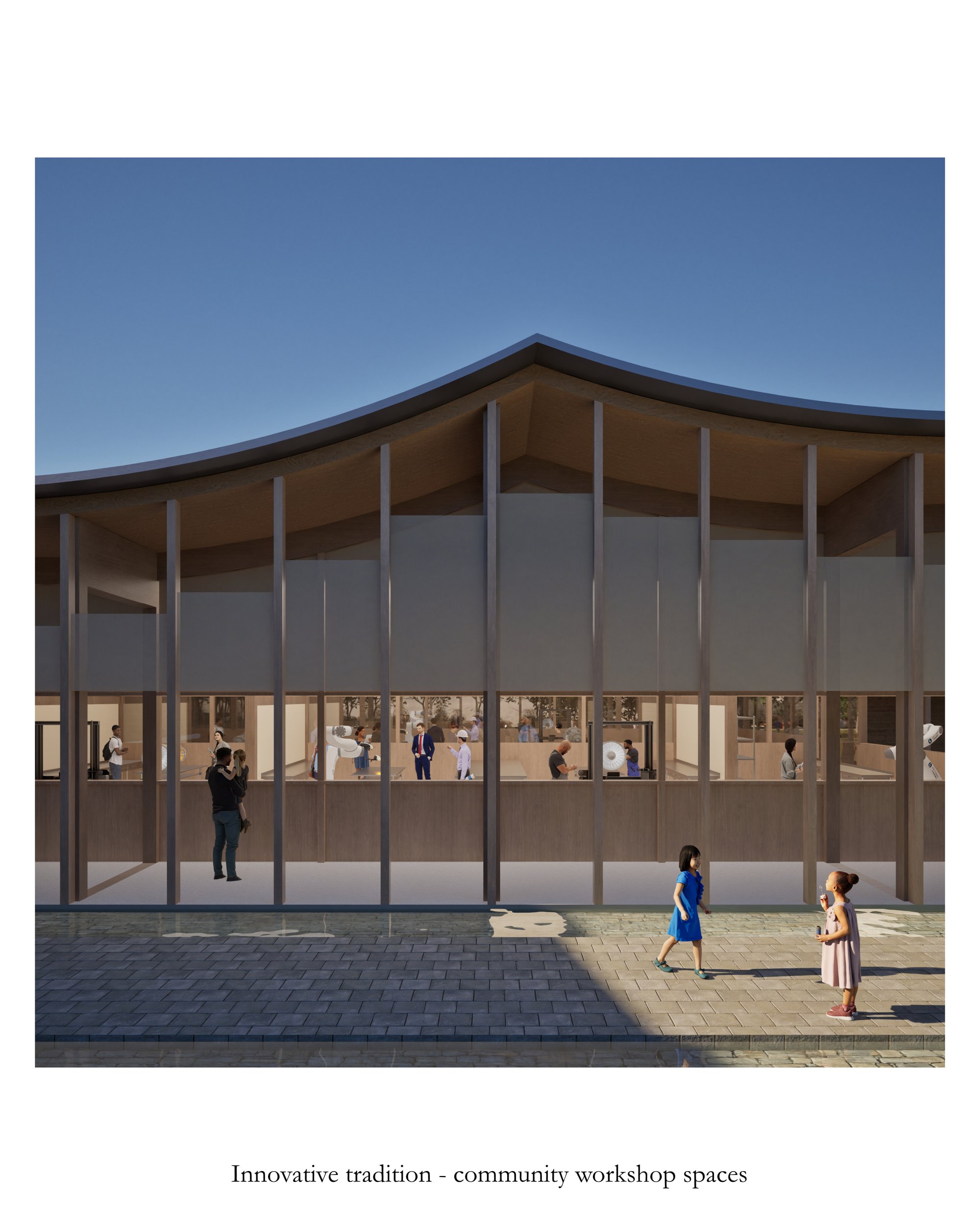 Exterior - Windows of the community workshop