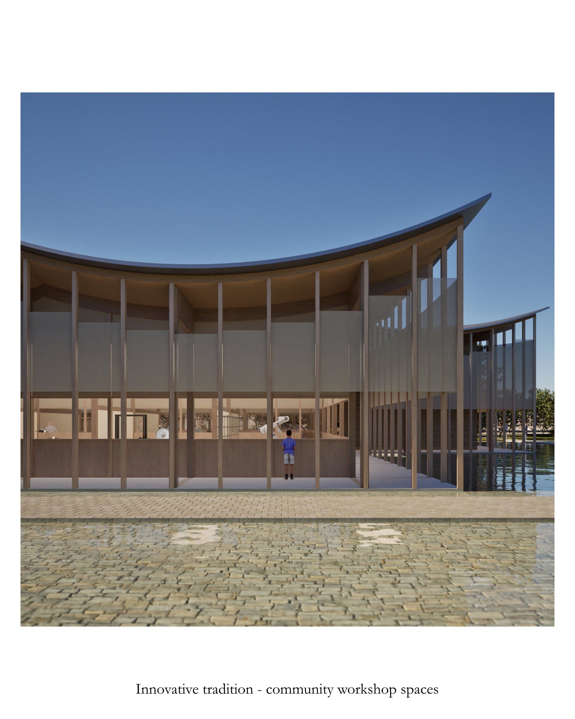Exterior - Windows of the community workshop