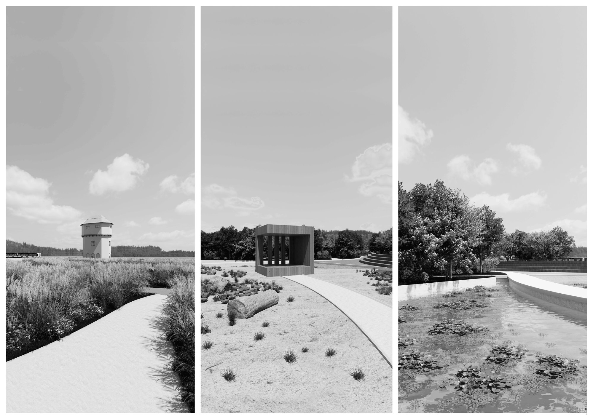 Views of the landscape layout