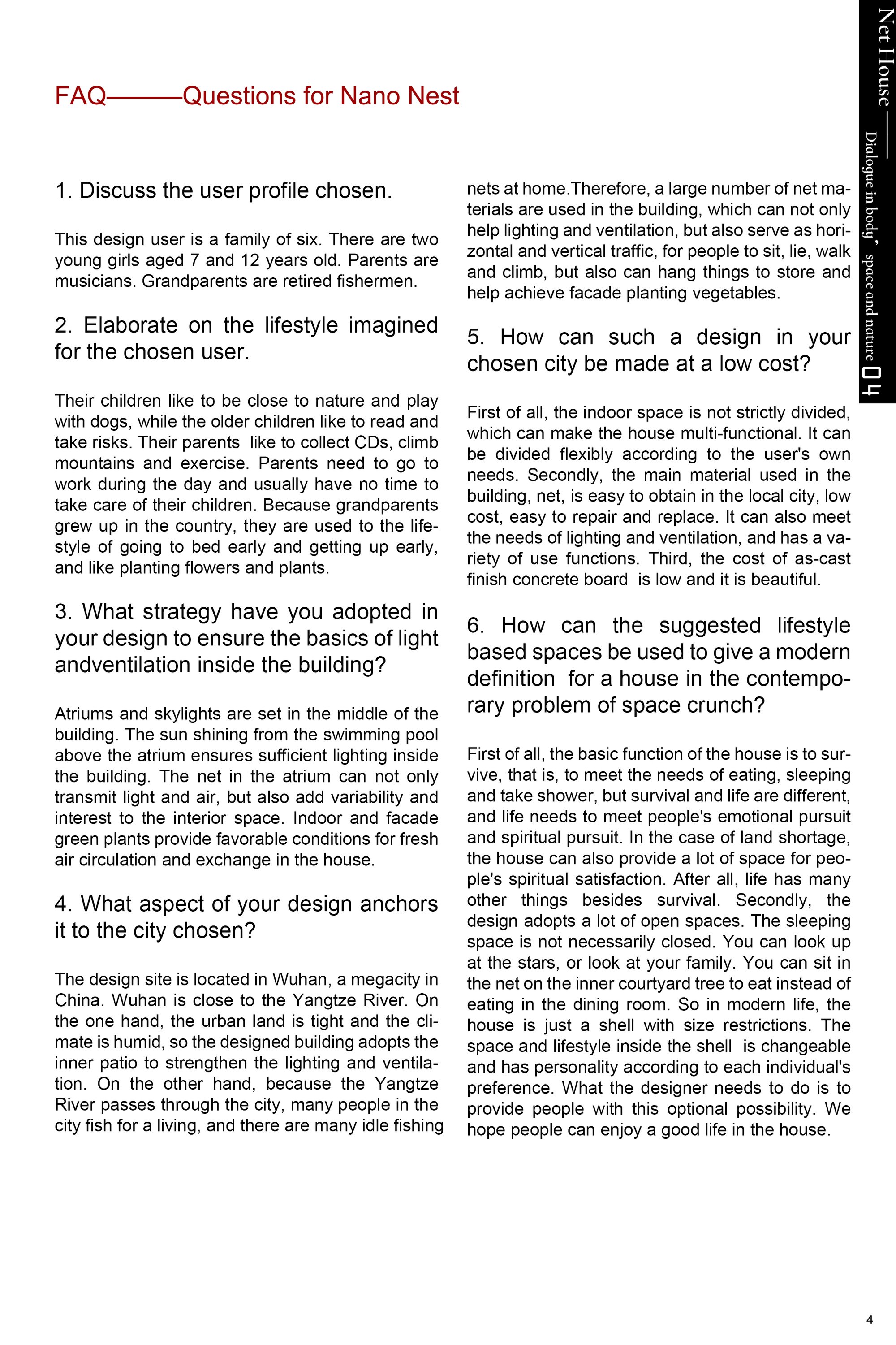 Net  House——Dialogue in body，space and nature 04