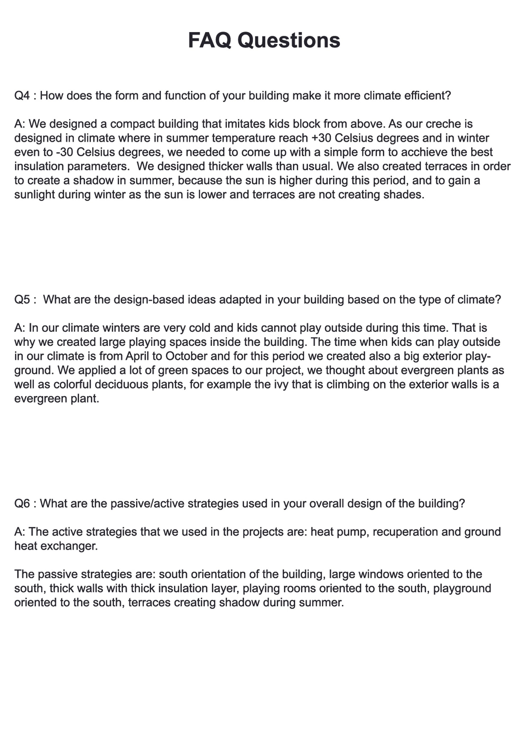 FAQ answers
