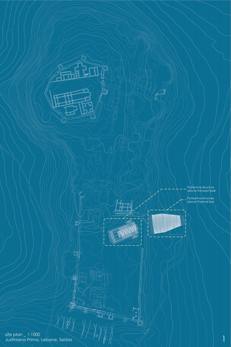 PROTECTIVE STRUCTURE ABOVE TRANSEPT BASIL