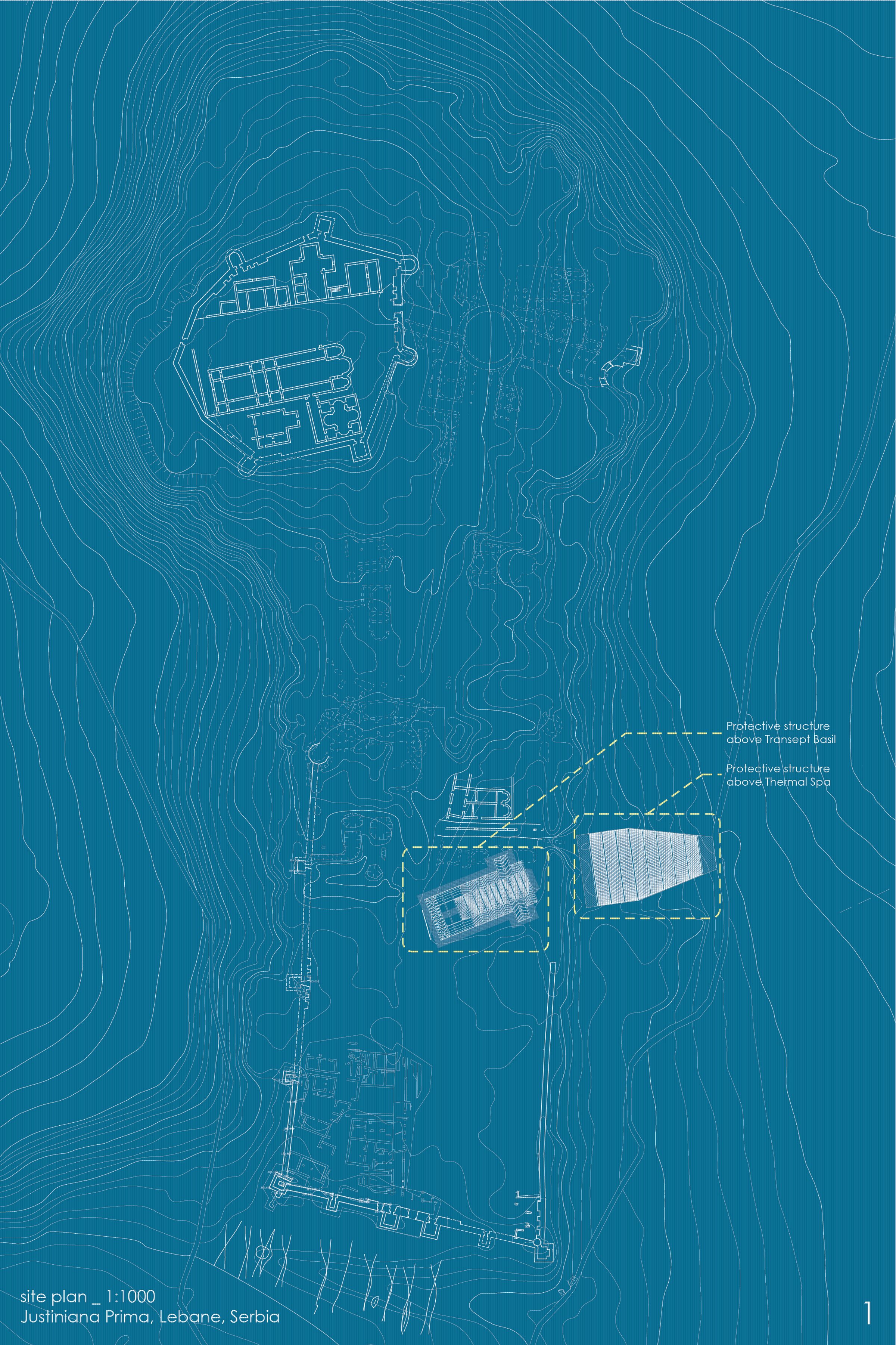 PROTECTIVE STRUCTURE ABOVE TRANSEPT BASIL