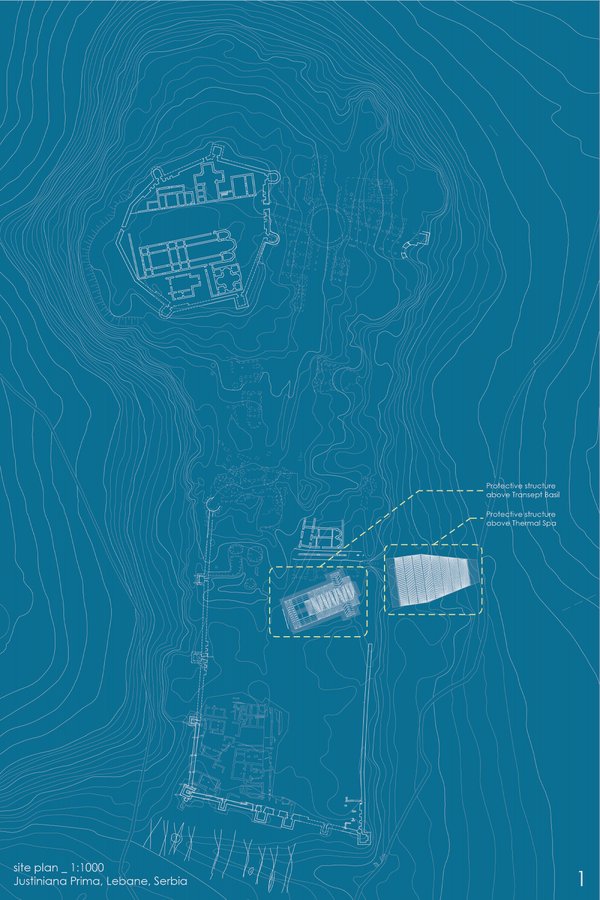 PROTECTIVE STRUCTURE ABOVE TRANSEPT BASIL