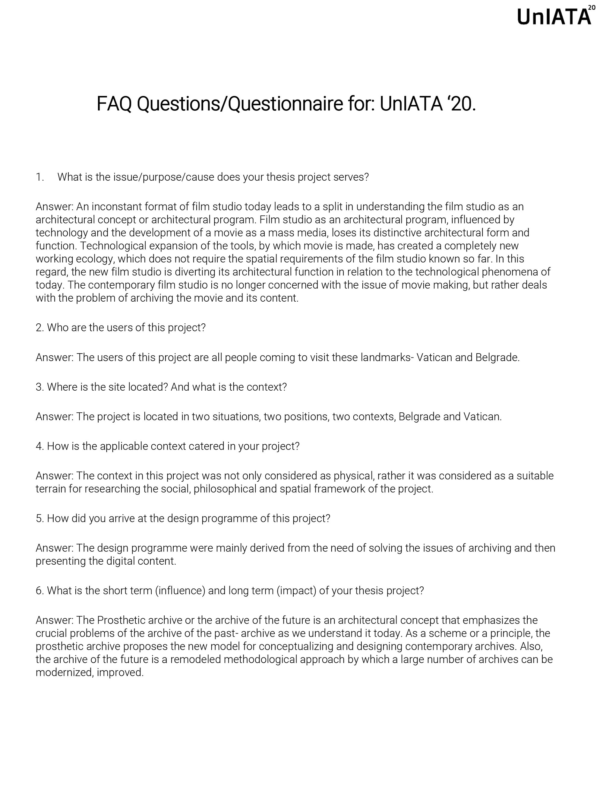 FAQ Questions