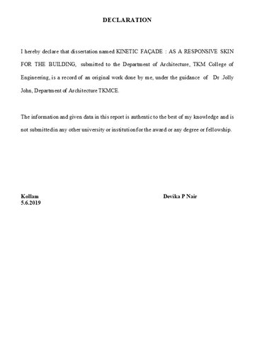 Kinetic Facade as a responsive skin for the building