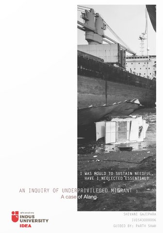 An inquiry of underprivileged migrant labors : A case of Alang