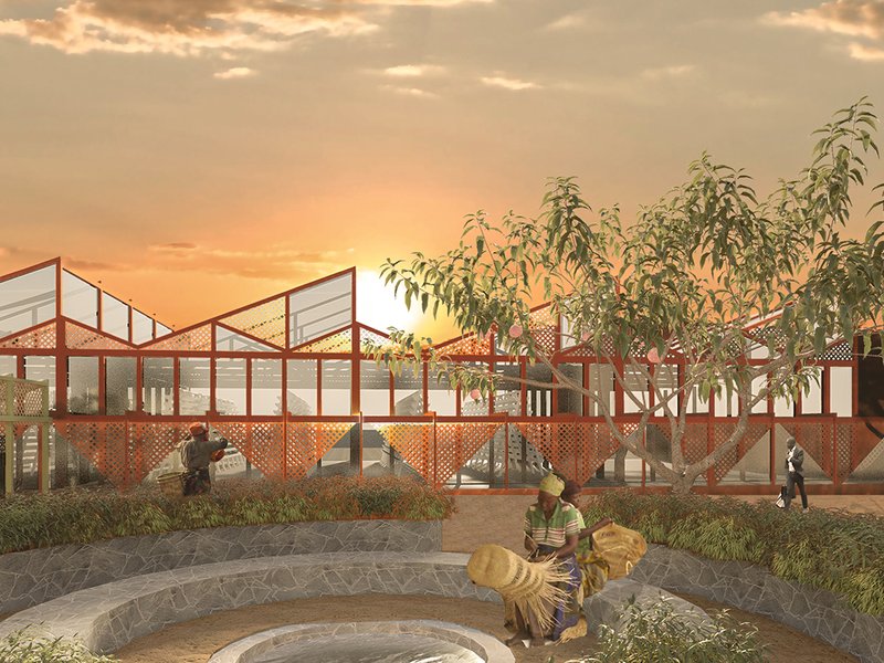 Social aquaponics farm idea