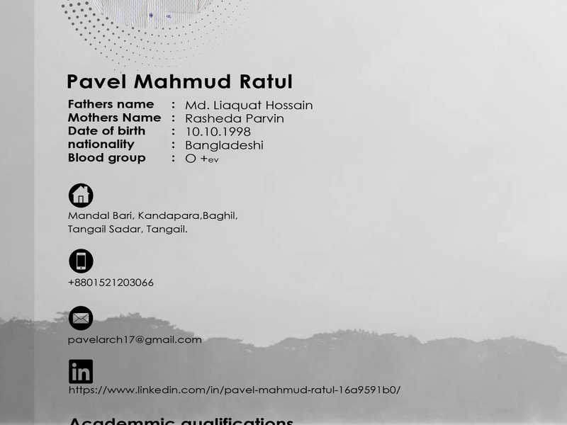 Resume- Pavel Mahmud Ratul