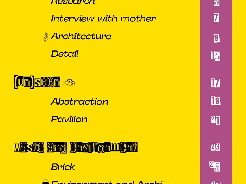 Sensivity & Structure. Architectural portfolio