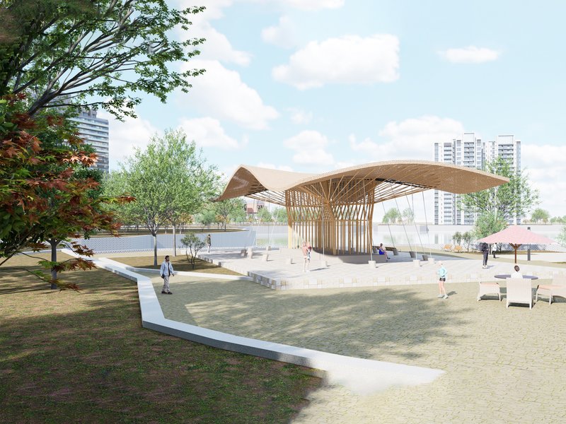 Bamboo tree pavilion