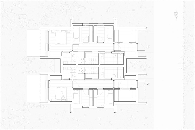 Floor plan, small unit, lower level