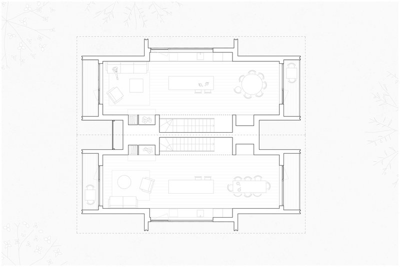Floor plan, small unit, upper level