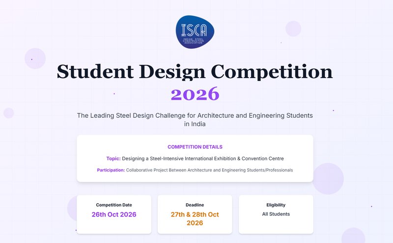 ISCA Student Design Competition 2026. Image: ssmb.in