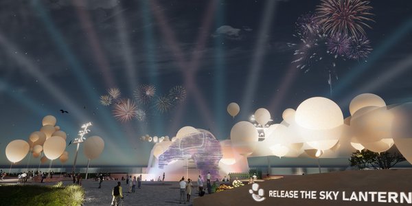 Release the sky lantern