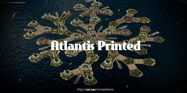 Atlantis printed competition banner
