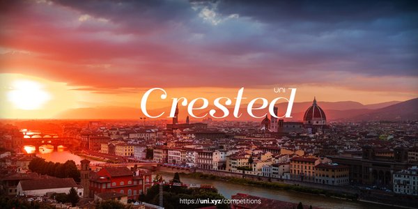 Crested competition banner